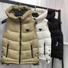 Women's Vests Designer Fashion Men's Hooded Tank Top Slim Fit Top Zipper Coat Windproof Pocket Large Couple Windproof Warm Coat