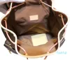Designer-Marken-Rucksack, große Größe, braune Blumen-Damenhandtasche, Vintage-Sch