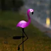 Decorações de jardim Power solar Luz bonita rosa flamingo decoração de gramado Acensão Lâmpada de paisagem iluminação ao ar livre 230422