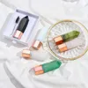 4 in 1 Natural Crystal Essential Oil arts Bottle Massage Rolling Eye Cream Scraping Beauty Perfume Bottles with gift box Piqle