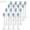 Tête de brosse à dents 16 pièces Compatible avec la tête de brosse à dents électrique universelle HX6730672132163226HX89 remplacement 231121