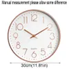 12 inch ronde mute digitale schaal wandklok 3D woonkamer slaapkamer muren klokken huis kamers decor hangende punch VTMEB1205235c