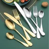 Geschirr-Sets, Edelstahl-Besteck, Messer, Gabel und Löffel-Set, klassischer Stil für Zuhause, El Dining