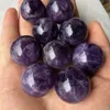 Natural Crystal Dream Amethyst Quartz Rough Polished Ball Arts Ornament Home Desktop Decoration Mineral Healing Gemstone Reiki Energy NWJQ