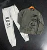 DSQ Phantom Turtle Mens Hoodie Jacket Trousers 트랙 슈트 남성 후드 우주 조그거 재킷 바지 세트 스포츠 정장 10270