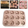 Backformen Golden Karbonstahl Backformen 12 Zellen Antihaft Donutform DIY Kuchen Schokolade Dessert Plätzchen Backform Küchenzubehör 230421