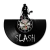 Horloges murales Guns N Rose Slash Disque Vinyle Horloge Murale Thème Musique 3D Autocollants Rock Band Vinyle Horloge LED Montre Murale Design Moderne Décor À La Maison P230422