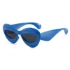 Solglasögon bred fälg läpp form rolig ballong uppblåsbar söt godis färg mode show