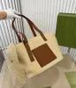 Strandtasche Lässige Rattan-Einkaufstasche mit großer Kapazität Designer-Einkaufstasche aus Weidengeflecht Sommerstrand Bali Stroh gewebte Tasche Damen-Reisetasche mit großem Korb