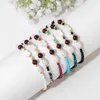 Strand Trendy Natural Stone Tourmalines Spinels Pärlor armband Justerbara guldfärgkedja Kvinnor Män handgjorda smycken gåvor