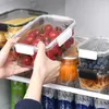 Storage Bottles AT69 -Refrigerator Food Containers With Lids Transparent Plastic Seal Tank Separate Vegetable Fruit Fresh Box