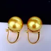 Orecchini pendenti Bellissimi 12mm Conchiglia d'oro Perla Ragazza 18k Gancio Gioielli Matrimonio CARNEVALE Festa Moda fortunata Regali di festa Fai da te Natale