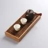 Bandejas para té Bandeja De bambú hecha a mano Almacenamiento De agua creativo chino Vintage burbuja seca servir meseta De servicio Teaware 5