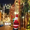 Andra evenemangsfestleveranser 12m Lysande jul Uppblåsbar krycka Santa Claus Toys Home Garden Outdoors Festival Decorations Kid Gift 231121