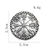Brooches Viking Jewelry Round Hollow Pin Vintage Celtic Triangle Knot Compass Brooch Cloak Collar Button Badge Men Gift
