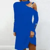 Casual Dresses Women's Elegant Long Sleeve Short Dress Cold Shoulder Loose A Line Tunic Vestido Feminino Elegantes Para Mujer 2023