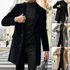 メンズジャケットの服の冬オールメンジャケットコートラペルカラー長袖の革張りの革張りの濃厚なレンジビンテージ