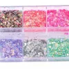 Pós acrílicos Líquidos 12 grade holográfica unha glitter lantejoulas brilhantes fluorescentes sereia em pó flocos Manicure pigmento poeira decoração 231121