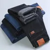 Herren Jeans Cumukkiyp Winter Mode lockere, gerade beinige Fleece für Männer