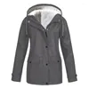Женские куртки, осенне-зимние флисовые теплые куртки с капюшоном для женщин, уличная куртка, ветрозащитная, водонепроницаемая, для альпинизма, с завязками