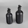 Dispensador de sabonete preto fosco, loção para as mãos, shampoo, gel de banho, 300ml, 500ml, garrafa de plástico pet com bombas para banheiro, quarto e ki uwfj