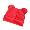 Berretti Moda Ragazzo Ragazze Cotone Berretto solido Morbido caldo Bambini Cappello cartone animato Orecchie carine Design Primavera Autunno Bambino Bambini Berretti Accessori