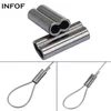 INFOF Brand 500pcs lot F6058 fishing wire crimps double oval copper tube bass fishing line connector carp fishing tackle280L