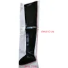 Nero Rosso Lattice PVC Pole Dance Clubwear Donna Lingerie sexy Ecopelle Calze alte calze per feste