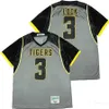 High School Missouri Tigers Jerseys Football 3 Drew Lock Herren Moive College Stickerei und Nähen Atmungsaktiv Für Sportfans Universität Vintage Grau Team Farbe Hoch