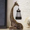 Garden Decorations Goodeco ElephantGiraffe mit Solarlaterne für wetterfeste LED-Außenlampe 230422