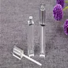 Recipientes de tubos de brilho labial de 8ml, mini frascos de bálsamo labial recarregáveis com tampa dourada/prateada para amostra de lábios DIY, viagem dividida Cha Xlhp