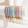 Charm Bracelets ZMZY Vintage Gold Plated Chain Bracelet Colorful Nylon Thread Couple Bracelet&Bangle Handmade Adjustable Pulsera Jewelry