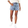 Shorts pour femmes Jean pantalons pour femmes Denim taille haute côté Zip tuyau droit décontracté réglable femmes chapeau