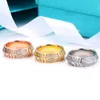 18k Gold Luxury Crystal Diamond Shining Letters Designer Rings for Women Girls 925 Silver Bling Stone Elegant Charm Wedding Band Ring Party Jewelry