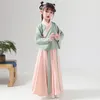 Casual Dresses Han Fu Girls Ancient Costume Chinese Style Super Fairy Long Sleeved Shirt Skirt Tang Suit