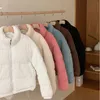 Women's Jackets Winter Fashion Women Jacket Cute Parka Corduroy Clothes Stand Collar Thick Warm Snow Wear Female Padded Outwear 231122