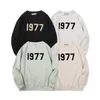 Mens Designer Hoodie Sweatshirts Black Luxury Ess Man Hoody 1977 Hoodies for Women Pullover Men Crewneck Sweatshirt Cotton Letter Long Sleeve