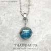 Pendentifs perles collier Globe pendentif 925 en argent Sterling corde chaîne Bijoux de mode Europe Bijoux cadeau pour hommes femmes