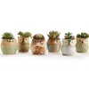 1 pièces belle mini pot en céramique bureau planteur pour plante succulente bonsaï fleur cactus hibou pot cadeaux pour femmes filles garçons enfants Y03142180