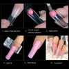 Falska naglar 60st/väska snabb förlängning Fake Nail Mögel Tips Akryl Fullt omslag Former UV Gel Manicures Tools Set