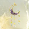 Garden Decorations Moon Sun Catcher Crystal and Stone Dream Rainbow Maker Window Suncatcher Prisma Feng Shui Crystals Decor Present Box 230422