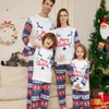 Família combinando roupas de natal roupas de família urso impressão pijama conjunto mãe filha pai filho cachorro camisola calças pijamas de natal família 231122