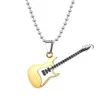 Cadenas Música Guitarra Colgante Pareja Collar Gran Moda Mujeres Collares largos 2023 Modian In The Goth Kpop Hombre