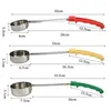 Dinnerware Sets Stainless Steel Portion Control Solid Serving Spoon 3-Piece Combo Set 2Oz 3Oz 4Oz Cooking