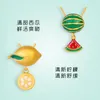 Ciondoli Gioielli di moda Creazione di gioielli con pendente in smalto di frutta Accessori per collana di bracciali con anguria al limone Regalo per bambini