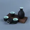 Bicchieri da vino 5 pezzi Tazze vintage in ceramica per sake Set Fiaschette in stile giapponese Cucina di casa Ufficio Boccale Tazza di liquore Bicchieri Regali creativi