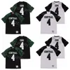 High School Miami Central Jersey Football 4 Dalvin Cook Moive Retro respirável para fãs de esporte Equipe Black Away Color White Color puro CLOGON Costom