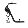 Дизайнерские сандалии OPYUM, женские туфли на высоком каблуке с открытым носком, на шпильке, классические сандалии с металлическими буквами, модная обувь для стилиста с коробкой для пыли