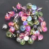 Colares de pingente 10mm pedra natural redonda bola colorida colar de ouro encantos jóias brinco pulseira fazendo aaccessories atacado 30 pcs