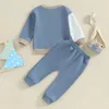 Clothing Sets Toddler Baby Boys Outfits Contrast Color Long Sleeve Sweatshirts Solid Pants 2Pcs Fall Winter Clothes